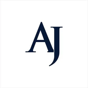 Alphabet Initials logo AJ, JA, A and J Stock Illustration