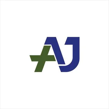Alphabet Initials logo AJ, JA, A and J Stock Illustration