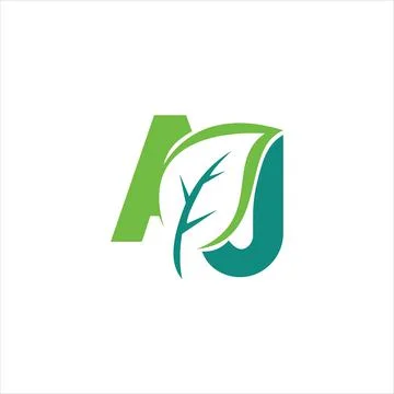 Alphabet Initials logo AJ, JA, A and J Stock Illustration