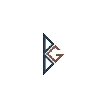Alphabet Initials logo BG, GB, G and B Stock Illustration