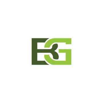 Alphabet Initials logo BG, GB, G and B Stock Illustration