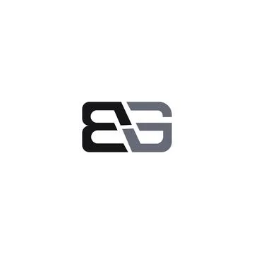 Alphabet Initials logo BG, GB, G and B Stock Illustration