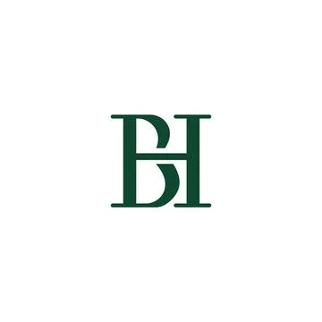 Alphabet Initials logo BH, HB, H and B Stock Illustration