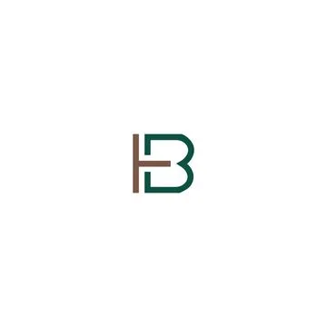 Alphabet Initials logo BH, HB, H and B Stock Illustration