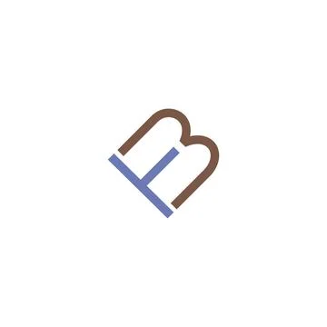 Alphabet Initials logo BH, HB, H and B Stock Illustration