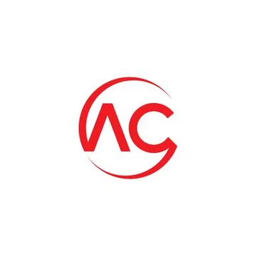 Alphabet Initials logo CA, AC, C and A Stock Illustration