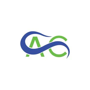 Alphabet Initials logo CA, AC, C and A Stock Illustration
