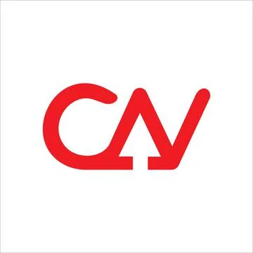Alphabet Initials logo CN, NC, C and N Stock Illustration