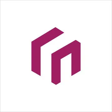 Alphabet Initials logo CN, NC, C and N Stock Illustration