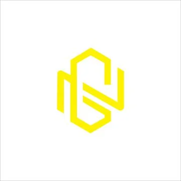 Alphabet Initials logo CN, NC, C and N Stock Illustration