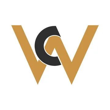Alphabet Initials logo CW, WC, W and C Stock Illustration