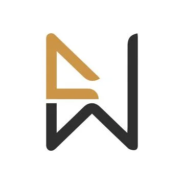 Alphabet Initials logo CW, WC, W and C Stock Illustration