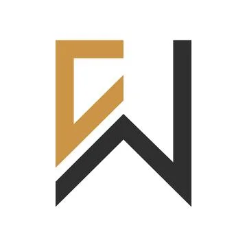 Alphabet Initials logo CW, WC, W and C Stock Illustration