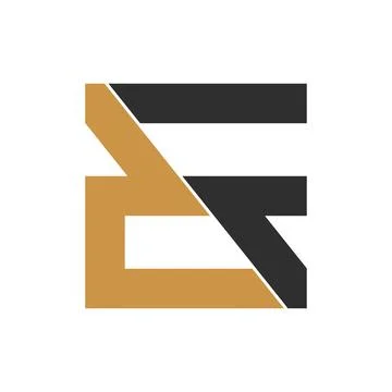 Alphabet Initials logo EF, FE, E and F Illustrazione stock