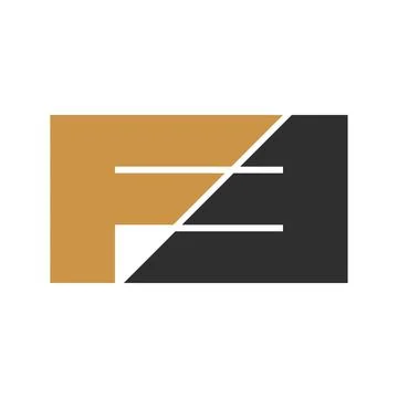 Alphabet Initials logo EF, FE, E and F Stock Illustration