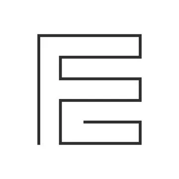 Alphabet Initials logo EF, FE, E and F Stock-Illustration