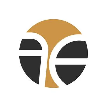 Alphabet Initials logo EF, FE, E and F Stock Illustration