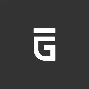 Alphabet Initials logo EG, GE, E and G Stock Illustration