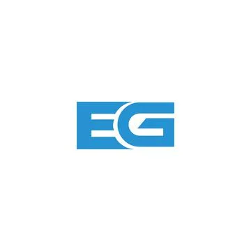 Alphabet Initials logo EG, GE, E and G Stock Illustration