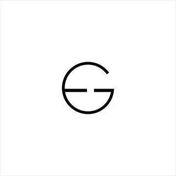 Alphabet Initials logo EG, GE, E and G Stock-Illustration
