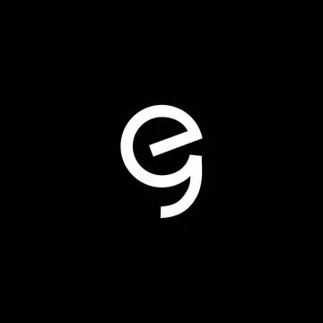 Alphabet Initials logo EG, GE, E and G Stock Illustration