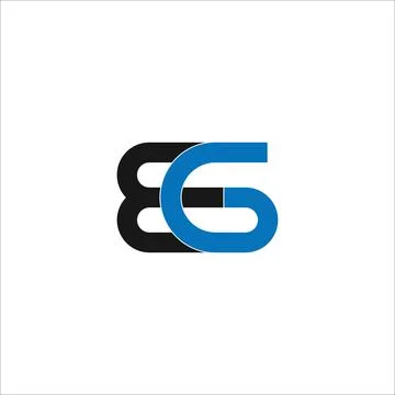 Alphabet Initials logo EG, GE, E and G Illustrazione stock