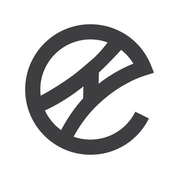 Alphabet Initials logo EH, HE, E and H Stock Illustration