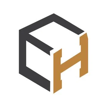 Alphabet Initials logo EH, HE, E and H Stock Illustration