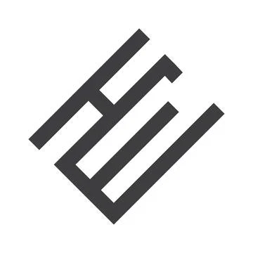 Alphabet Initials logo EH, HE, E and H Stock Illustration
