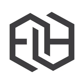 Alphabet Initials logo EH, HE, E and H Stock Illustration