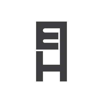 Alphabet Initials logo EH, HE, E and H Stock-Illustration