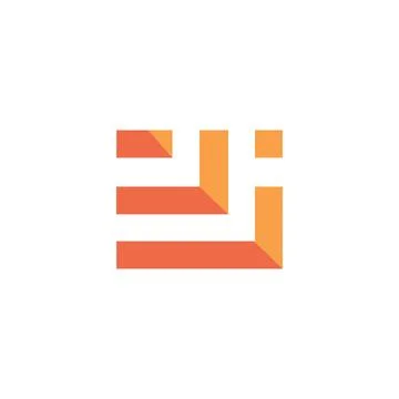 Alphabet Initials logo Ei, iE, E and I Stock Illustration