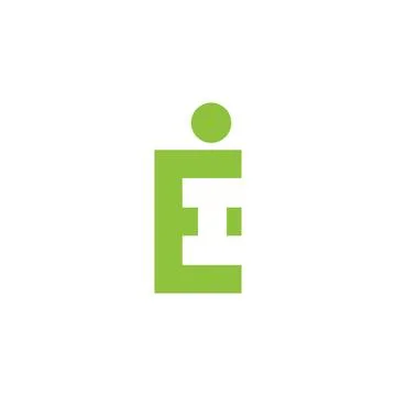 Alphabet Initials logo Ei, iE, E and I Stock Illustration