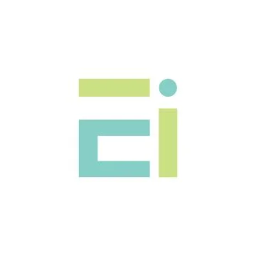 Alphabet Initials logo Ei, iE, E and I Stock Illustration
