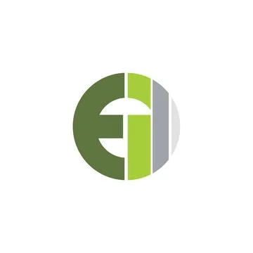 Alphabet Initials logo Ei, iE, E and I Stock Illustration