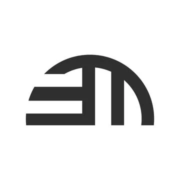 Alphabet Initials logo EM, ME, E and M Stock Illustration