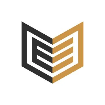 Alphabet Initials logo EM, ME, E and M Stock Illustration