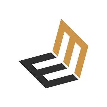 Alphabet Initials logo EM, ME, E and M Stock-Illustration