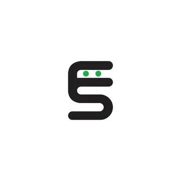 Alphabet Initials logo ES, SE, E and S Stock-Illustration