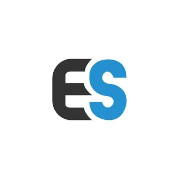 Alphabet Initials logo ES, SE, E and S Stock Illustration