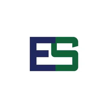 Alphabet Initials logo ES, SE, E and S Stock Illustration