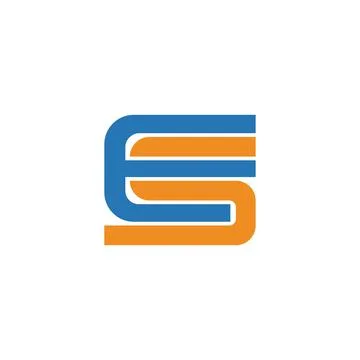 Alphabet Initials logo ES, SE, E and S Stock Illustration