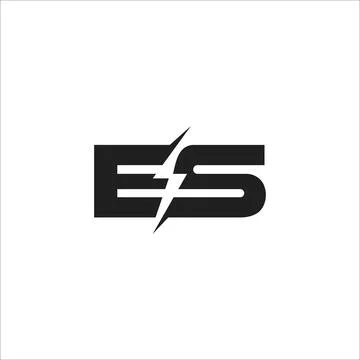 Alphabet Initials logo ES, SE, E and S Stock Illustration