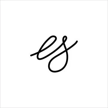 Alphabet Initials logo ES, SE, E and S Stock Illustration