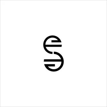 Alphabet Initials logo ES, SE, E and S Stock Illustration
