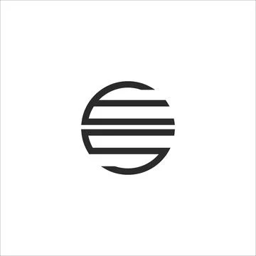 Alphabet Initials logo ES, SE, E and S Stock-Illustration