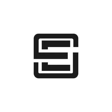 Alphabet Initials logo ES, SE, E and S Stock Illustration