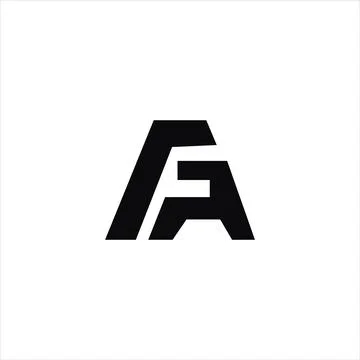 Alphabet Initials logo FA, AF, F and A Stock Illustration