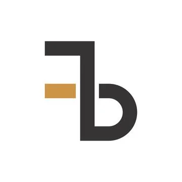 Alphabet Initials logo FB, BF, F and B Stock Illustration
