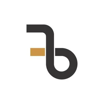 Alphabet Initials logo FB, BF, F and B Stock Illustration